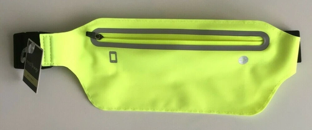 Belt Bag Neon Colors Holds Phone Cards Keys Money Zip Close Adjustable Belt NWT