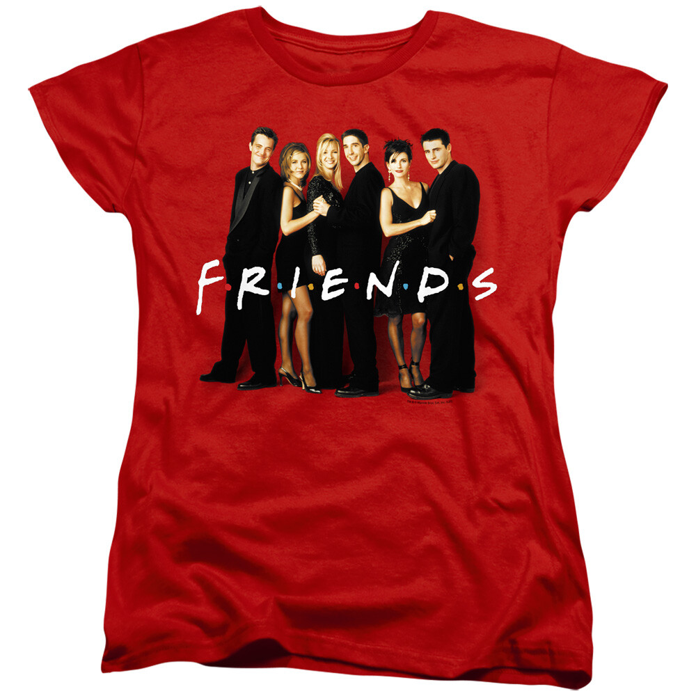 FRIENDS CAST IN BLACK Licensed Women & Junior Graphic Tee Shirt SM