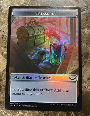 MTG Magic Streets of New Capenna Foil Token Rhino Warrior Treasure