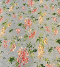 Blue Floral Solita Elegance Mill Creek Drapery Upholstery Fabric by the yard