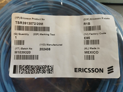 Ericsson TSR3913072/20M BB CSR 20Meter Blue Fiber Patch Cable 2G657 LC-LC Duplex