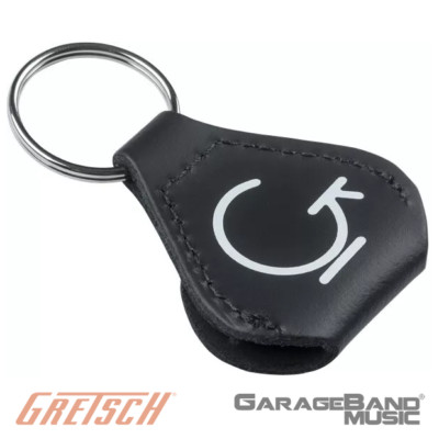 Gretsch Pick Holder Keychain, Black, 9223003000, Holds 2-5 Picks
