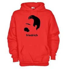 Felpa con Cappuccio KJ215 Nietzche Friederich Icona Minimal Art