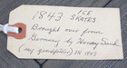 VINTAGE pre WW1 Ice Skates from Germany 1843 brought over in 1943 Heavy Metal — photo 5