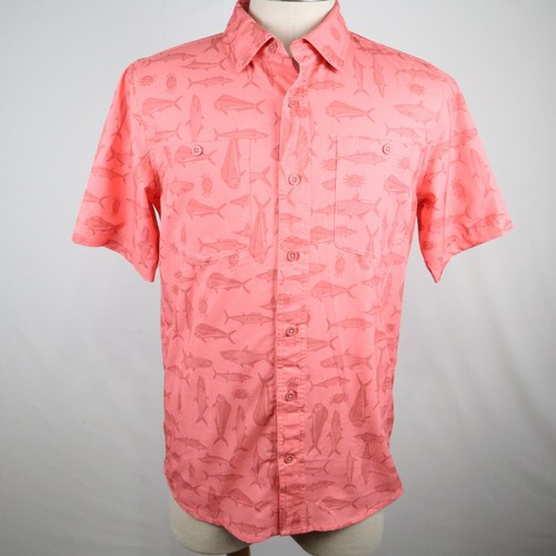 Reel Life Men's Pink Fish Print Short 