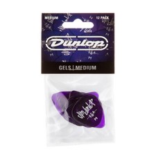 Dunlop Gels Purple Medium Picks 12-Pack , Vivid Translucent Polycarbonate