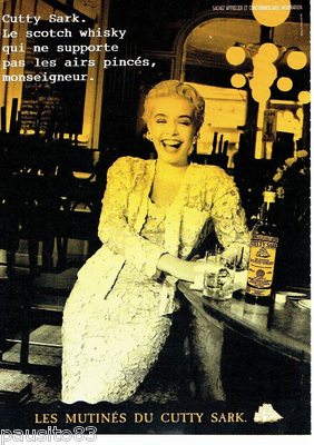 REKLAME WERBUNG 116 1988 Les meuterinés Whisky Cutty Sark 3