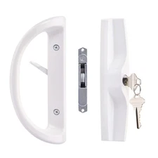 Sliding Patio Door Handle Set with Key Cylinder and Mortise Lock, Full Replac...