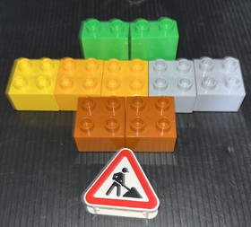 LEGO 10812 Truck & Tractor Excavator Duplo 26 Pieces Complete Set