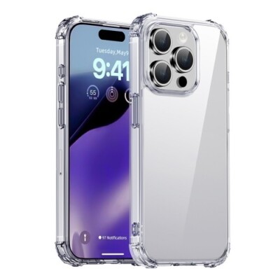 Clear Soft TPU Transparent Case Slim Shockproof Cover for iPhone 15 Pro Max