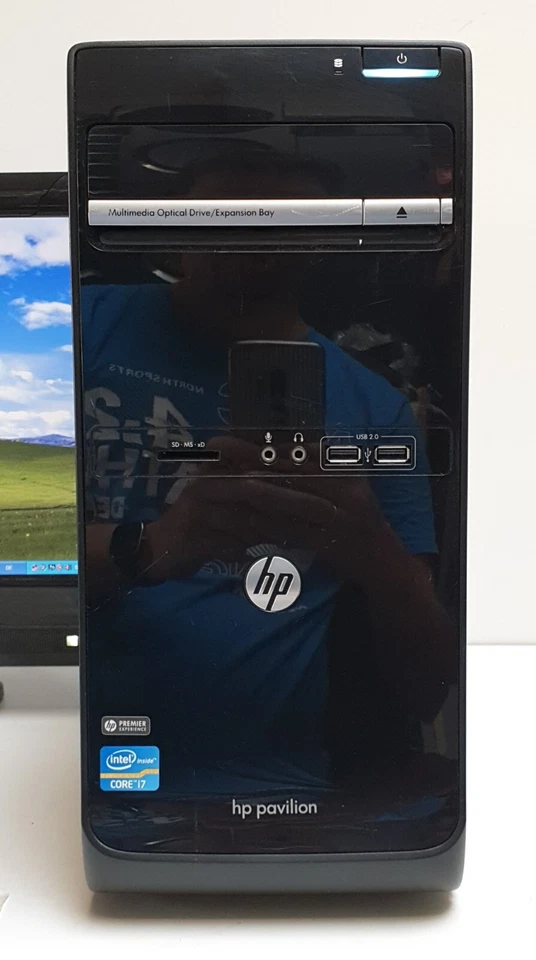 HP Pavilion Windows XP Gamer PC i7 4GB 500GB DVD-RW Computer Intel HD Karte - Bild 3 von 4