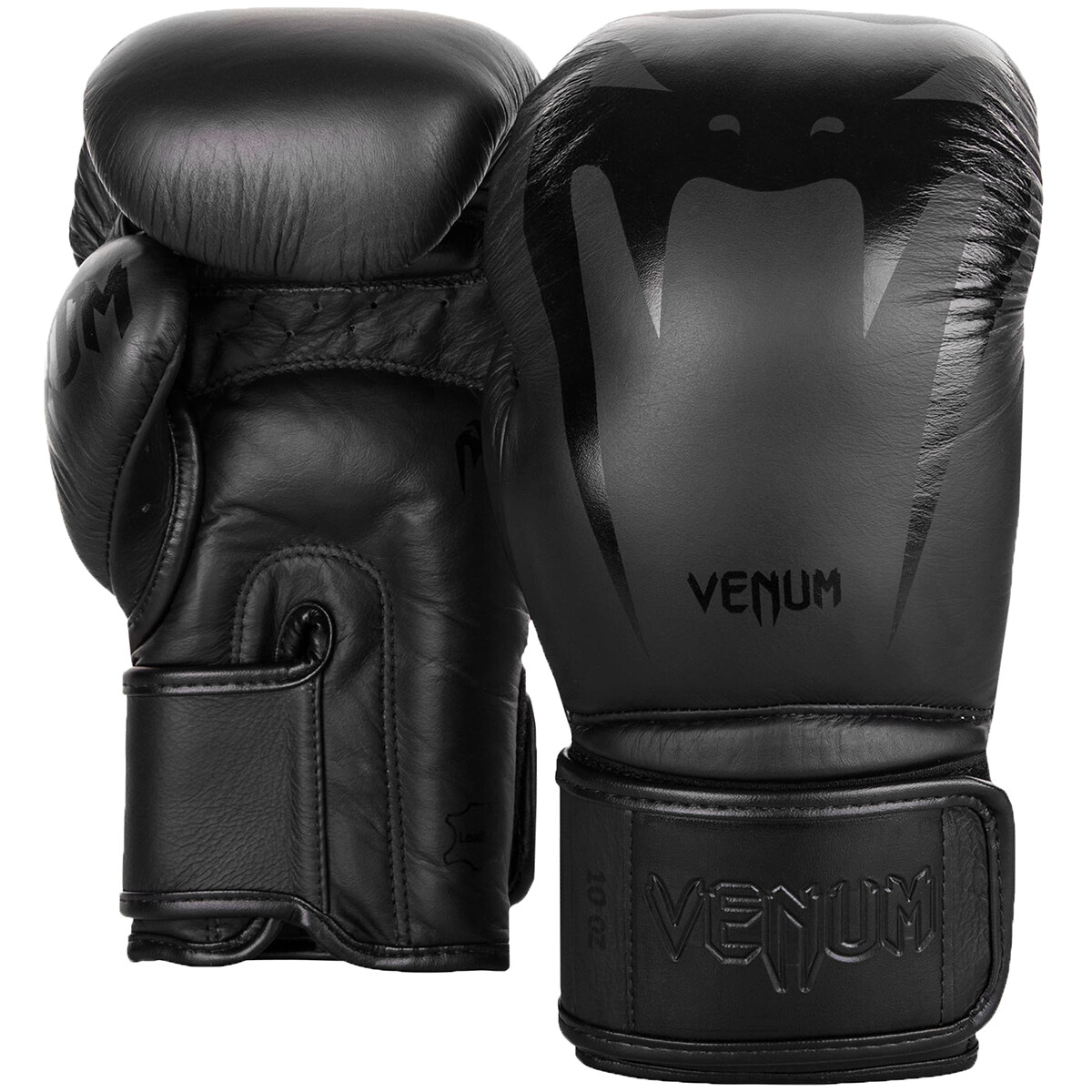Venum Giant 3.0 Hook and Loop Training Boxing Gloves - Black/Black