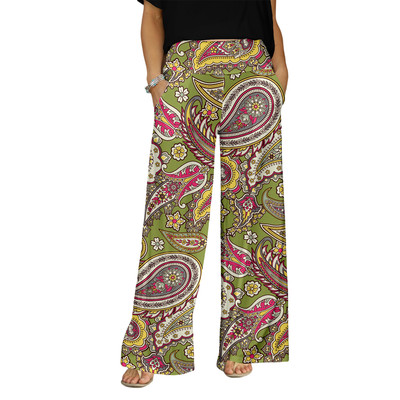Bon Apple Tea Women's Wide Leg Pants with Pockets