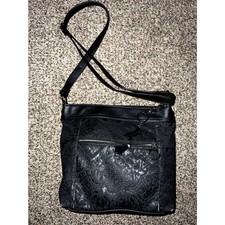 Sakroots By The Sak Arcadia Black Embossed Shoulder Purse 109441 
