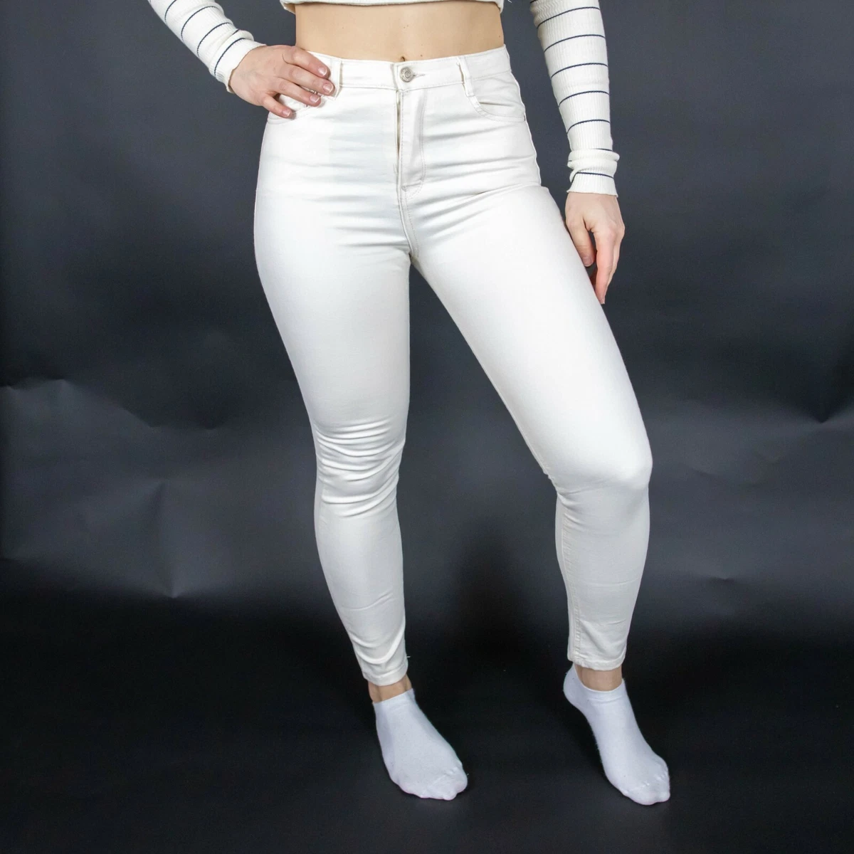 Pull and bear high waist best sale skinny jeans