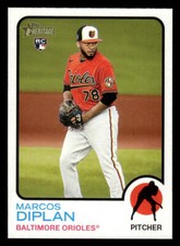 2022 Topps Heritage #617 Marcos Diplan Rookie Card Baltimore Orioles
