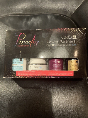 CND POWER PARTNERS PARADISE COLLECTION CND SHELLAC & BRISA LITE KIT NEW