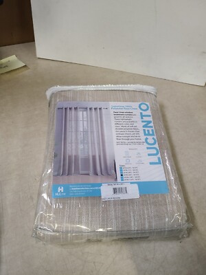 HLC.ME Madison Faux Linen Textured Semi Sheer Privacy Sun Light 54 W x 96 L