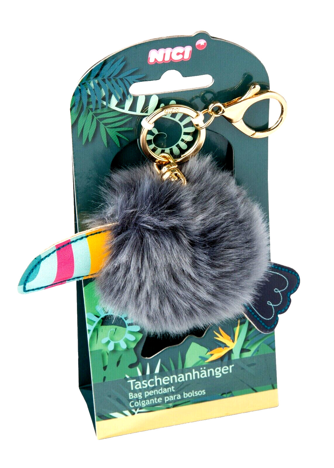 Neu, Original Nici 45174 Taschenanhänger Tukan Mit Pompon Ca 8cm