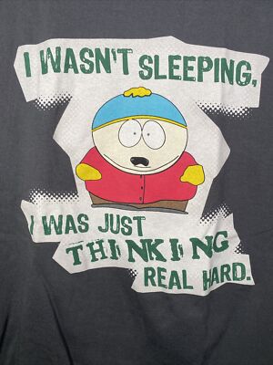 South Park Shirt XL Gray Cartman I Wasnt Sleeping I Was Thinking Comedy Central 