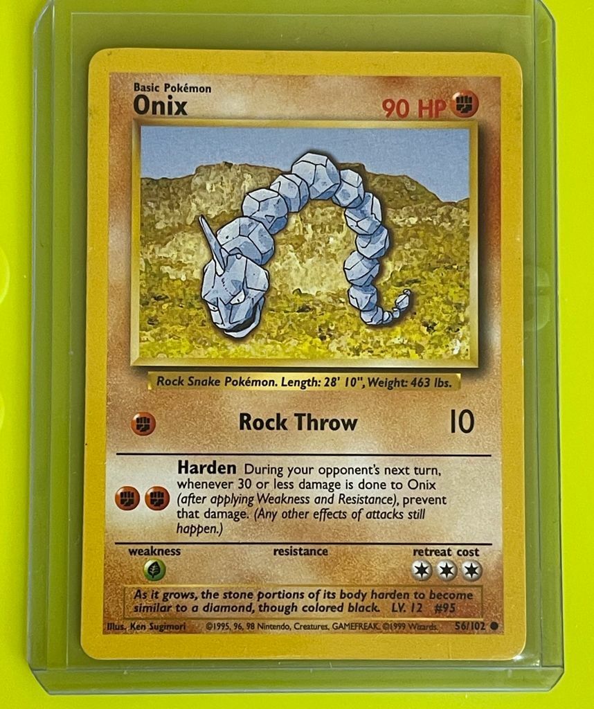 Pokemon 1999 Onix 56/102 Card - beyond exchange