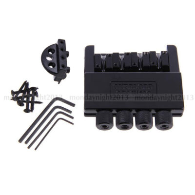 Black 4 String Guitar Bridge for Headless Bass Guitar #A6-38