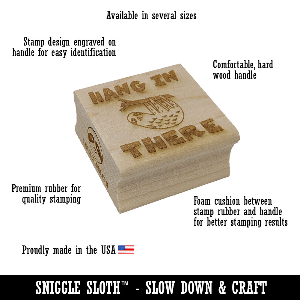 Sniggle Sloth Happy Fall Y’all Rubber Stamp - 1.75in Craft Stamp For Cards, Journals, Scrapbooking & DIY Projects - View #6