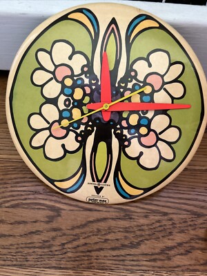 1960s Peter Max Wall Clock GE Made In USA Psychedelic Groovy Pop 