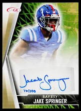 2022 SAGE #A-JS3 Jake Springer Autographs Gold #/100