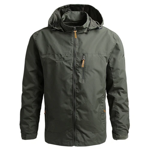 Herren Wasserabweisend Reißverschluss Kapuze Windbreaker Wandern Taktische Jacke Mäntel - Bild 10 von 17