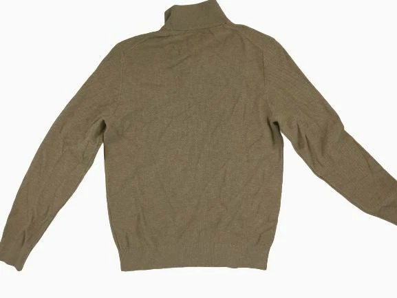 Maglione felpa pullover Michael Kors uomo beige 1 4 zip testurizzato taglia M $98