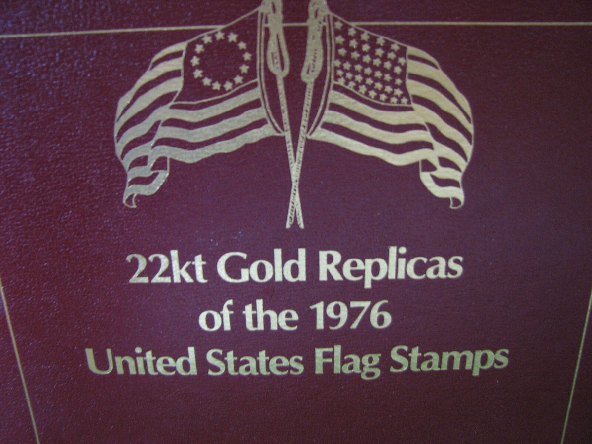 AMERICAN TRANSFERS PICTURES 転写紙 40s50s The 22K Gold Replicas of The 1976 U.S. Flag Stamps ALL 50 States