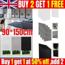 Self Adhesive Pleated Blind Drapes Window Covers Temporary Curtains Decoration
