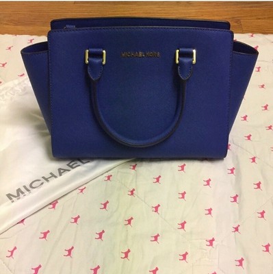royal blue michael kors purse