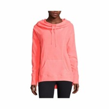 Xersion Brushed Fleece Cowl Neck / Hoodie New Sizes M, L Coral Splash