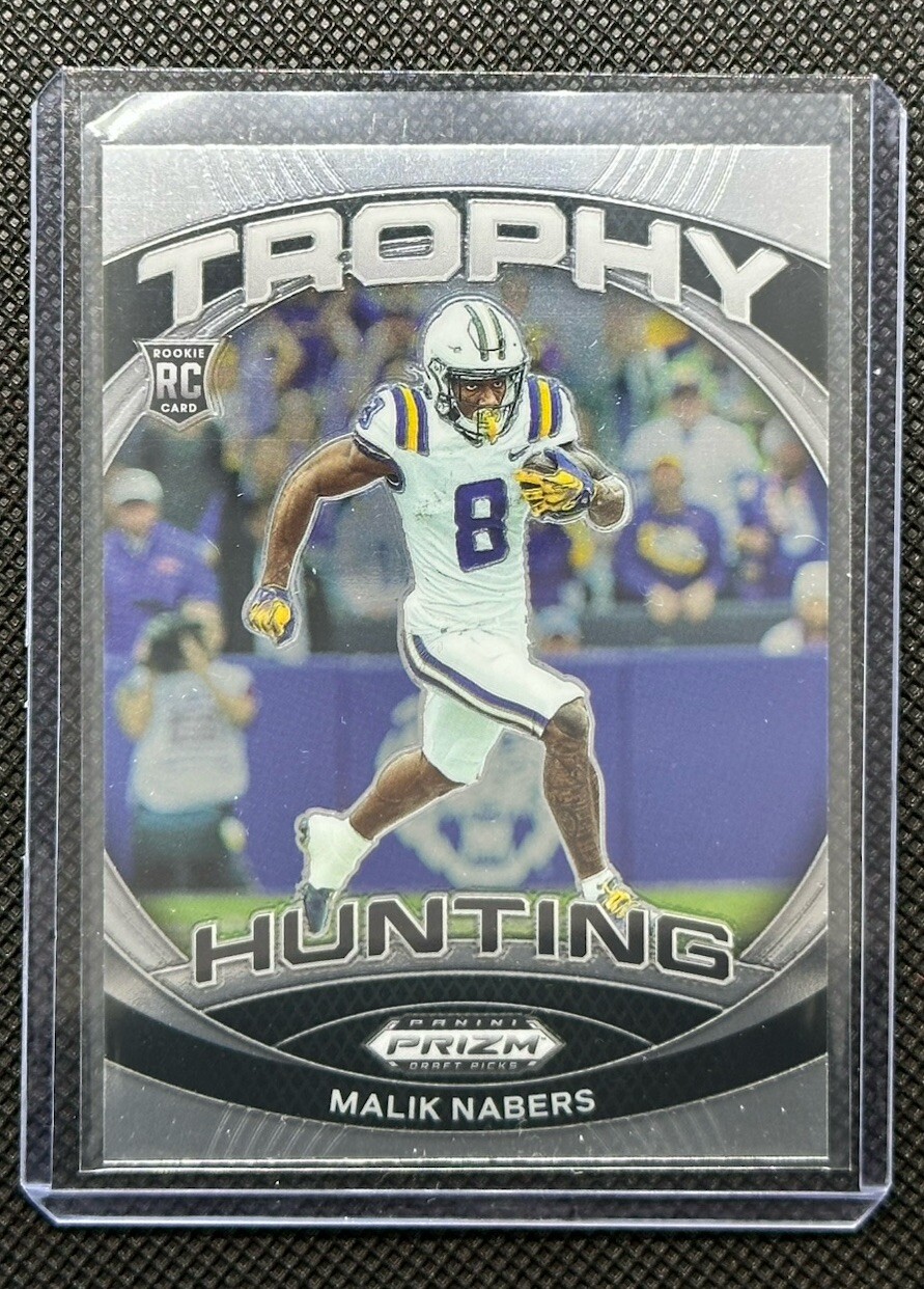 2024 Prizm Draft Picks Malik Nabers Trophy Hunting Insert RC - LSU, NY Giants
