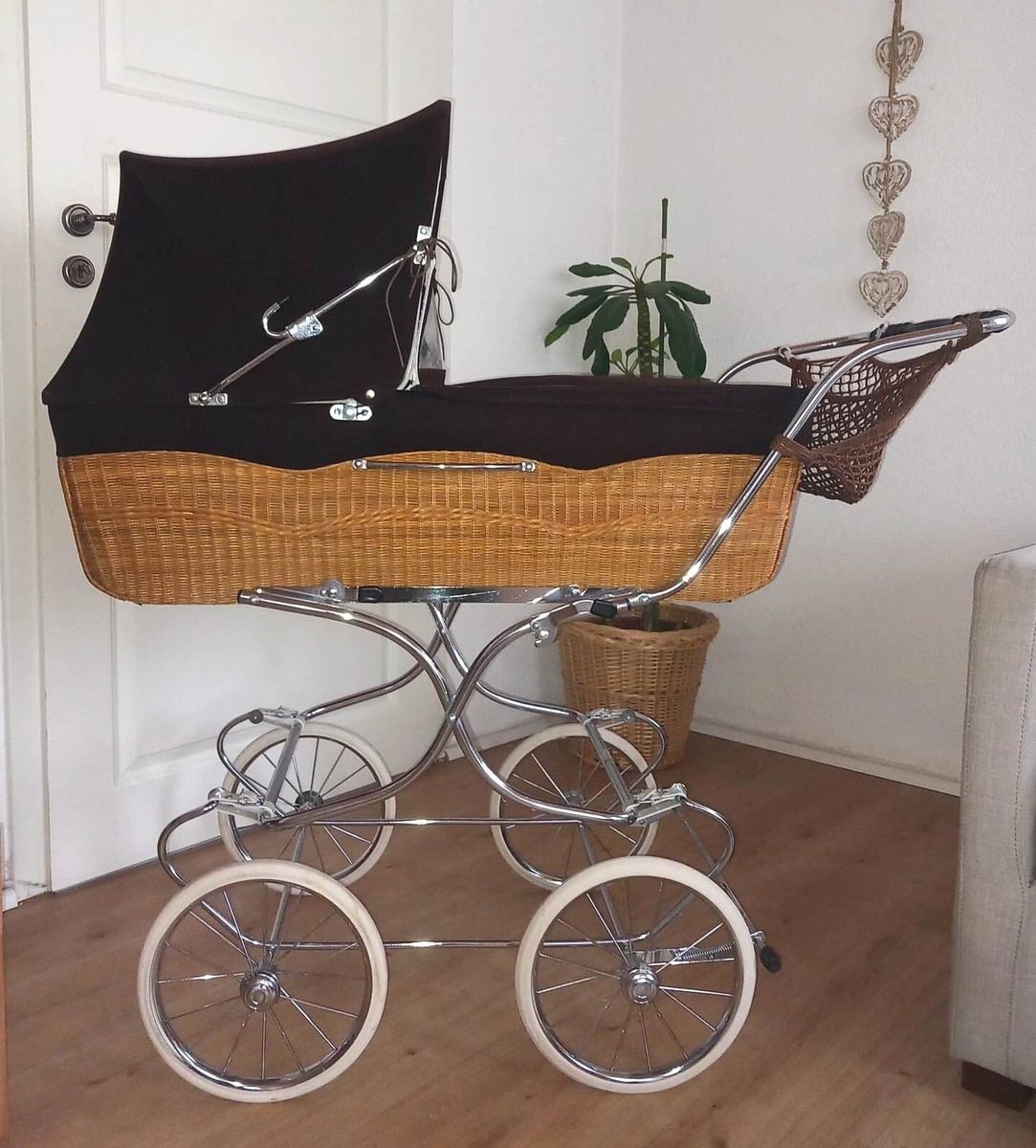 Nostalgie Korb Kinderwagen Gesslein Kombi 70er Retro frs Naturkind Vintage  ko