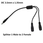 1pc DC Power 3.5mm x 1.35mm Male To Dual Female Splitter Led Light Adapter Cable
