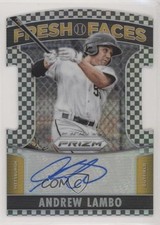 2015 Prizm Fresh Faces Signatures Black & White Checker Andrew Lambo Auto 0l1