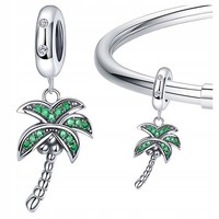 Charms Palma Silber 925 Perlen S925 AnhäNger Mit Bunten Zirkonia-Perlen
