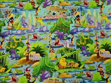 Disney Encanto Custom Fabric JUNGLE CRUISE Spandex Stretch REMNANT 22" x 21"