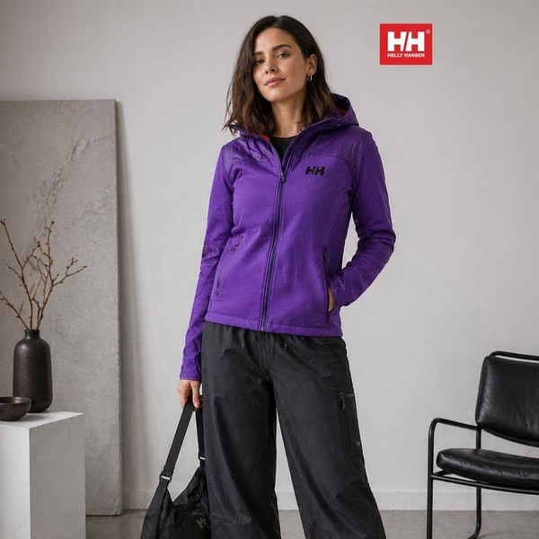 Women Helly Hansen Jacket Purple Nylon M