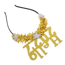 Gold 2027 New Year Headband Tiara Comfortable Durable Holiday Party Supplies