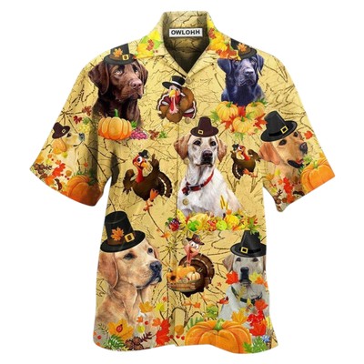 Labrador Retriever Dog Thanksgiving Hawaiian Shirt