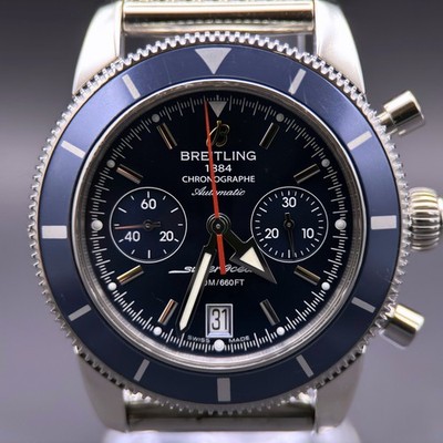 Breitling Superocean Heritage Chronograph Blue Dial   A23370 Full Set