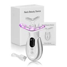 LED Facial Therapy for Face and Neck Massager Tool for Skin