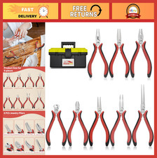 Jewelry Pliers Set 8-Pack: Needle Nose, Wire Cutters, Round  Bent Nose Tools
