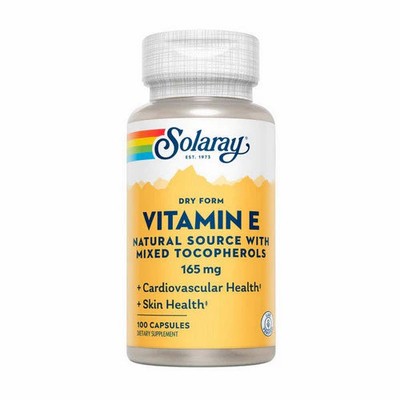 Solaray, Dry From Vitamin E, 200 IU, 100 Caps