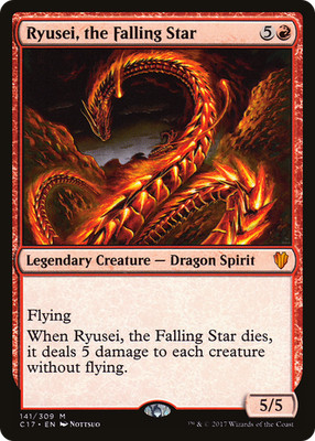 Ryusei, the Falling Star #141 (MP) Commander 2017 C17 Magic MTG