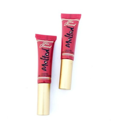 Too Faced MELTED BERRY Liquified Long Wear Lipstick mini size NEW   Lot of 2